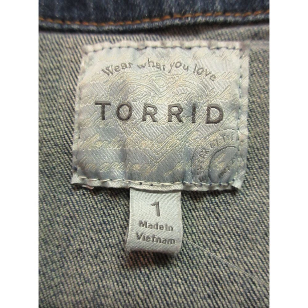 Torrid denim vest button front size 1 - Picture 5 of 5